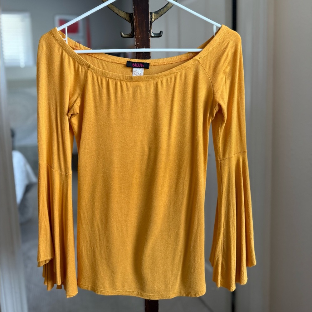 Women's Mustard Long Sleeve Top